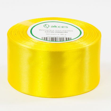 Wstążka satynowa Akces Żółta słoneczna, 38mm x 33m